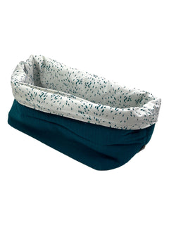 MAMAN EST COUTURISTE outlet panier de lange couche BLEU CANARD