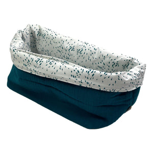 MAMAN EST COUTURISTE outlet panier de lange couche BLEU CANARD