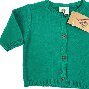 LILILOTTES outlet cardigan vert 3/6m 6/9m 9/12m 12/18m