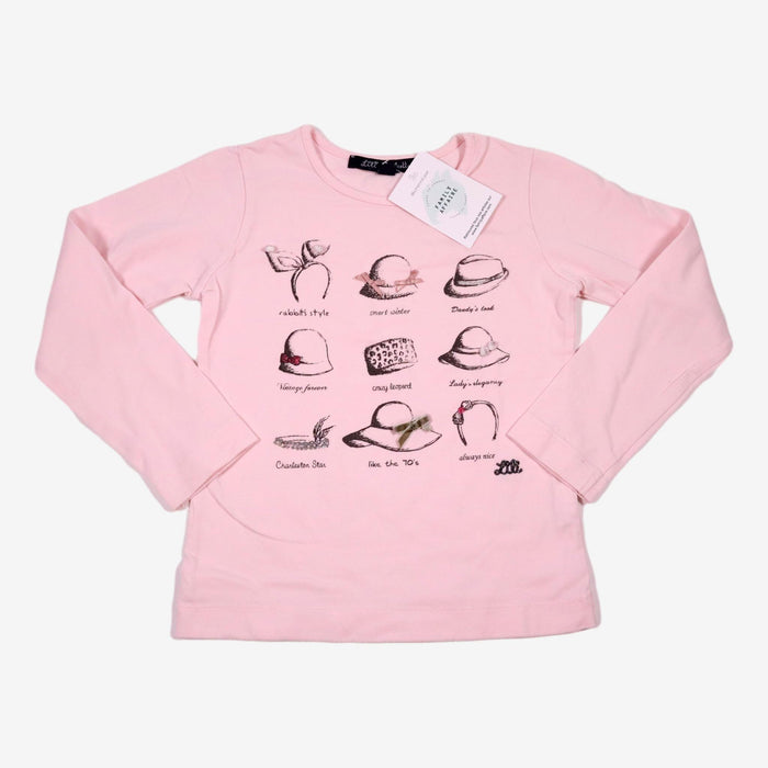 LILI GAUFRETTE 6 ans t-shirt rose chapeaux