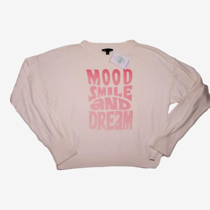 WAY x IKKS 12 ans pull blanc "mood smile and dream"