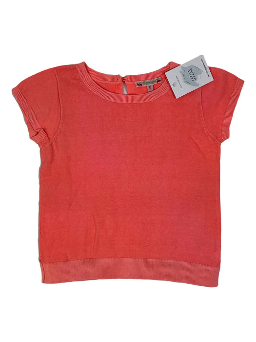 BONPOINT 10 ans Pull manche courtes orange corail