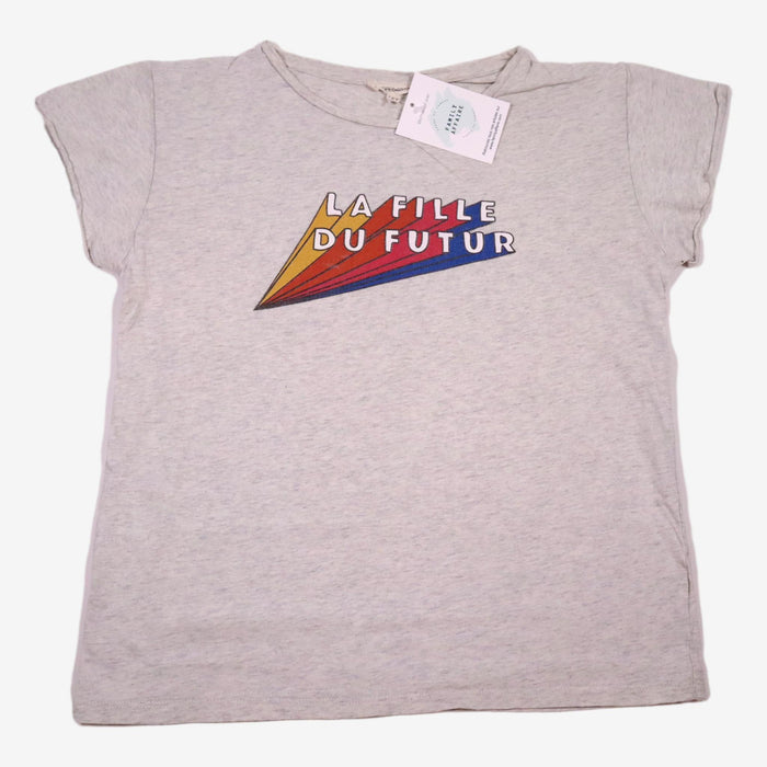 HUNDRED PIECES12 ans t-shirt gris "la fille du future"