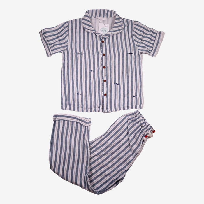 THE LITTLE WHITE COMPANY 8 ans ensemble pyjama a rayure bleu et blanc