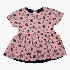 VERTBAUDET 3 ans robe réversible à motifs hiboux