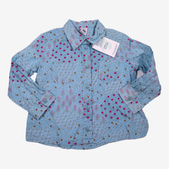 PETIT BATEAU 2 ans chemise bleu à motifs