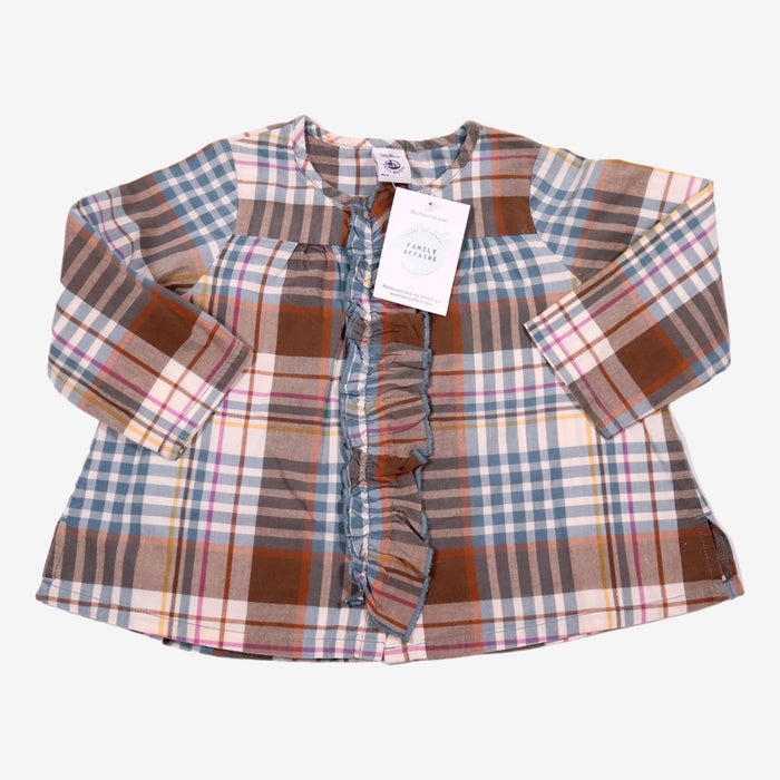 PETIT BATEAU 2 ans blouse à carreaux