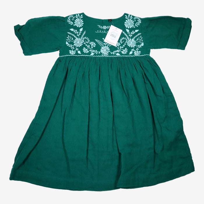 BONJOUR 8 ans robe verte à broderies