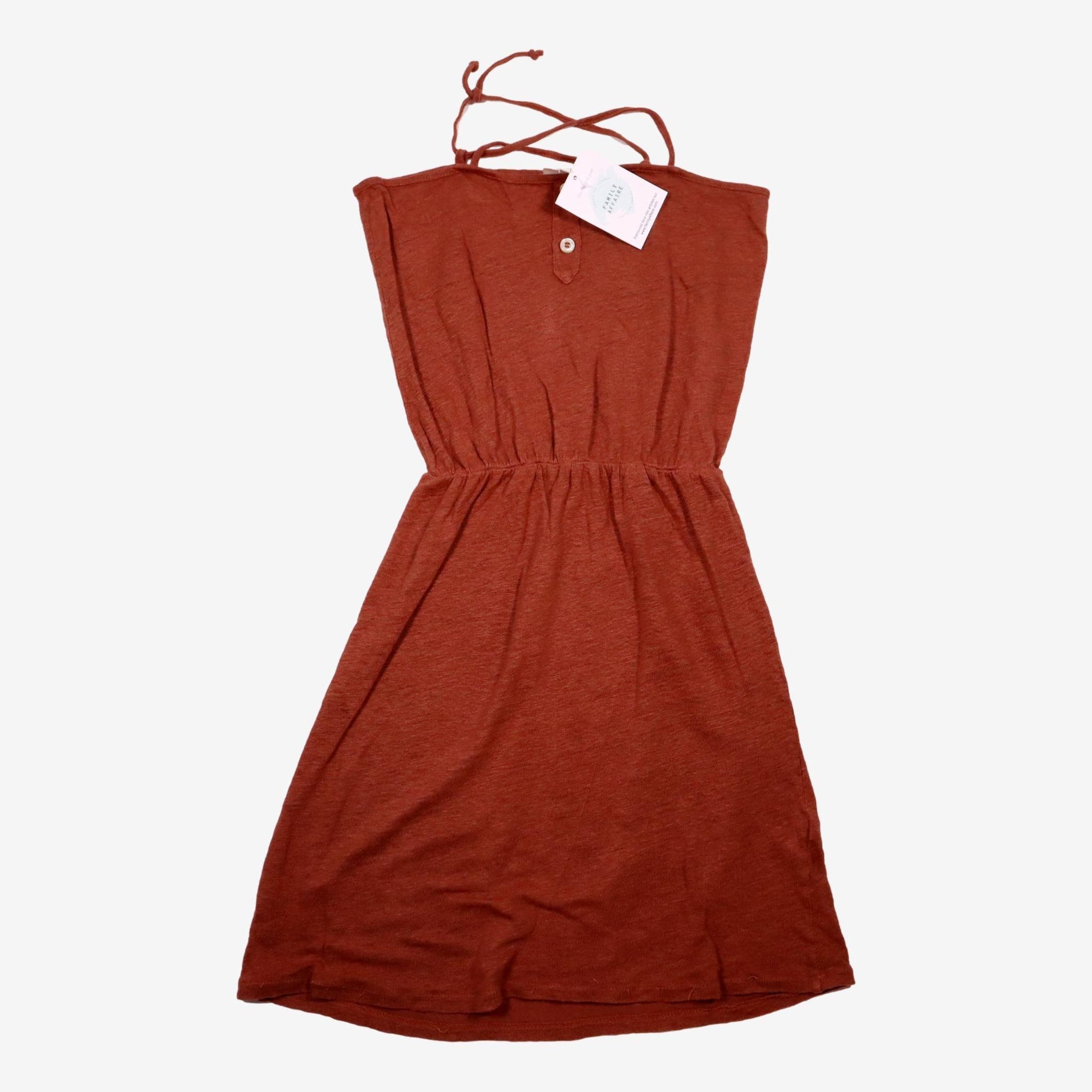 LE PETIT GERMAIN 8 ans robe marron en lin