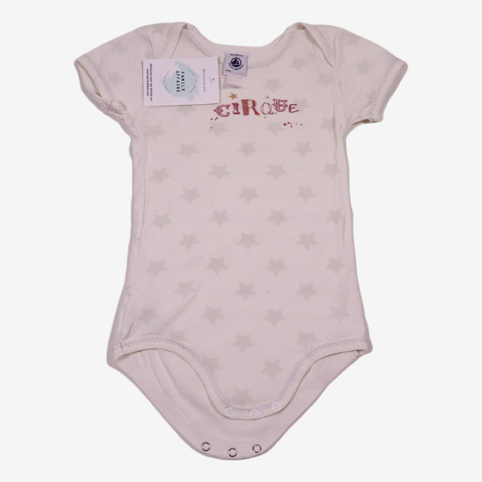 PETIT BATEAU 18 mois body blanc à motifs étoiles