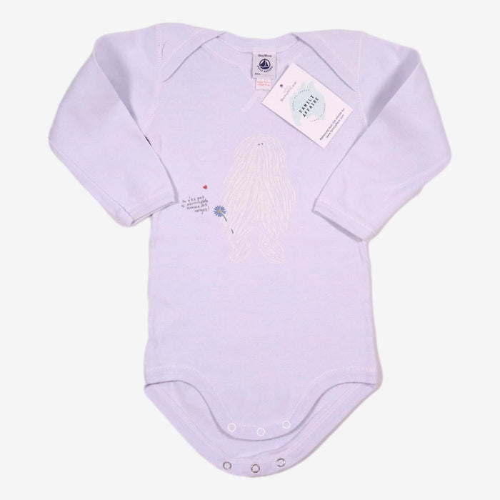 PETIT BATEAU 18 mois body bleu claire homme des neiges