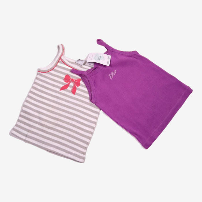 PETIT BATEAU 4 ans lot de 2 débardeurs