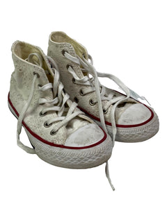 CONVERSE P27 blanche fleurs broderies anglaises