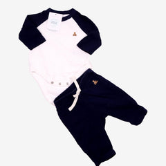 GAP 3 mois lot body et jogging blanc et bleu