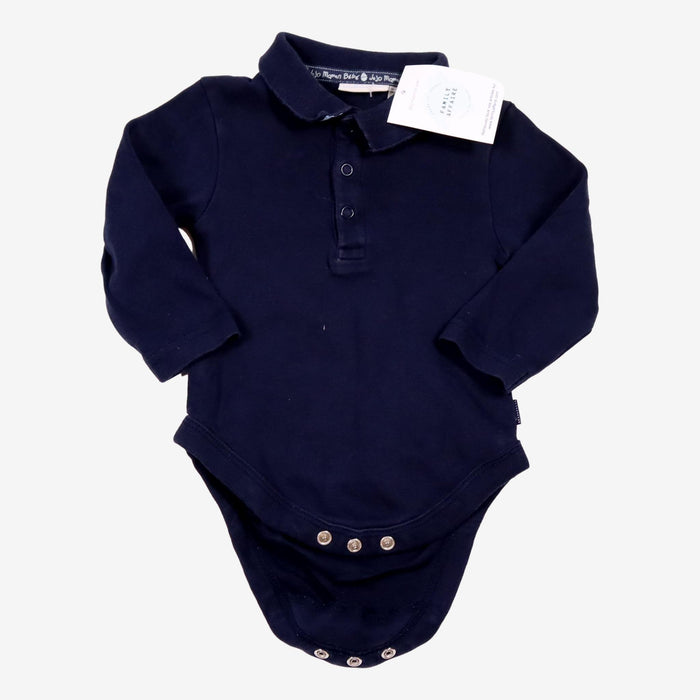 JOJO MAMAN BÉBÉ 12 mois body polo bleu marine