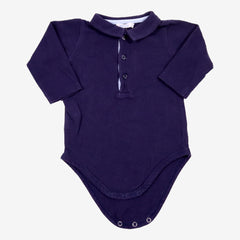 BOUT'CHOU 6 mois body polo bleu marine