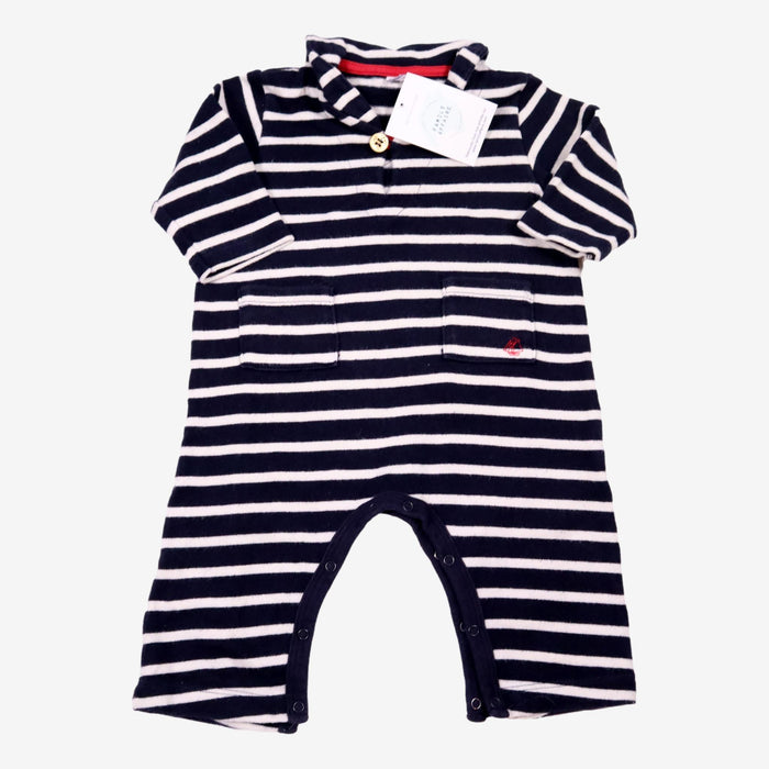 PETIT BATEAU 6 mois combi à rayures