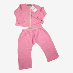 HAPPY GARDEN 18 mois ensemble gilet et pantalon rose