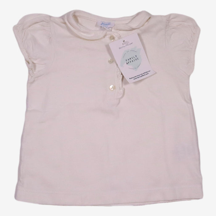 JACADI 18 mois t-shirt blanc col claudine