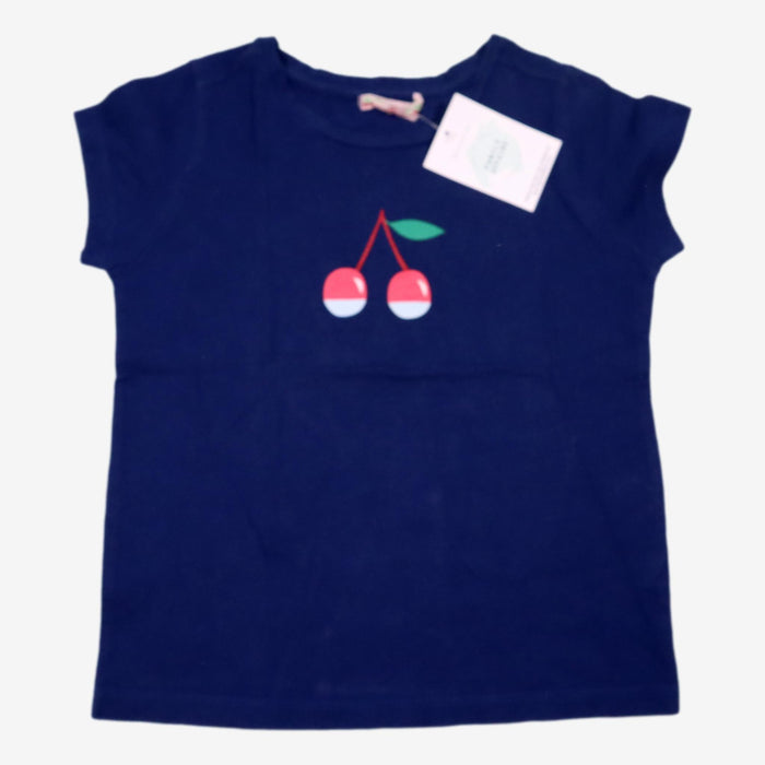 BONPOINT 6 ans t-shirt bleu avec cerise