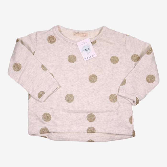 ZARA 6 ans sweat gris claire point doré