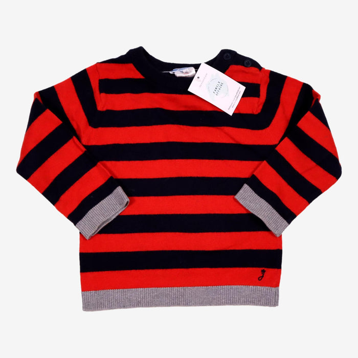 JACADI 3 ans pull a rayure rouge et bleu