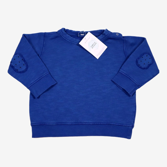 Bonton 18 mois sweat bleu électrique