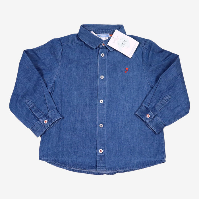 JACADI 3 ans chemise en jean bleu