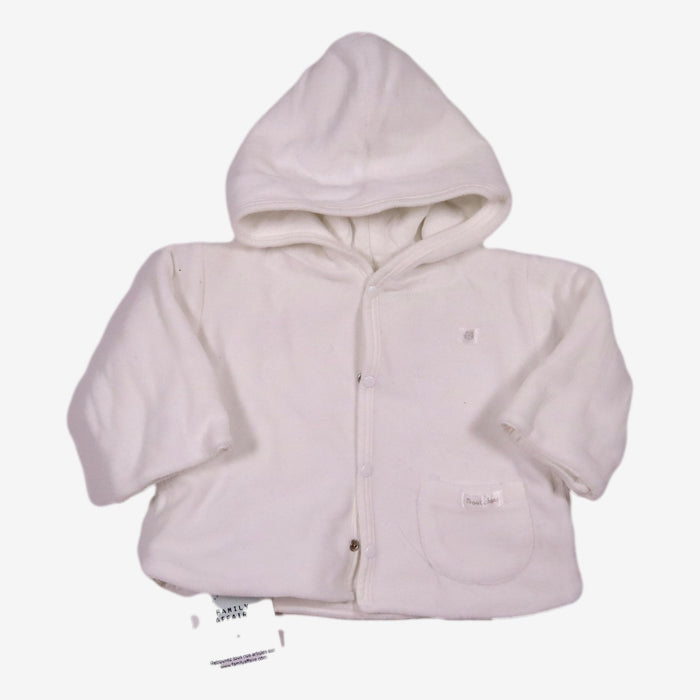 BOUTCHOU 1 mois gilets blanc polaire capuche