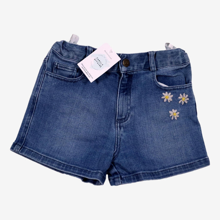 BONTON 10 ans short bleu jean fleur broder