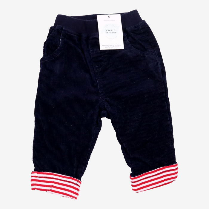 JOJO MAMAN BEBE 6 mois pantalon velours bleu