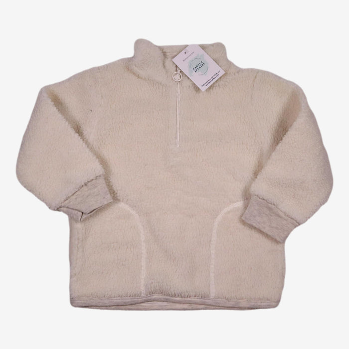 PETIT BATEAU 4 ans sweat effet mouton blanc cotton