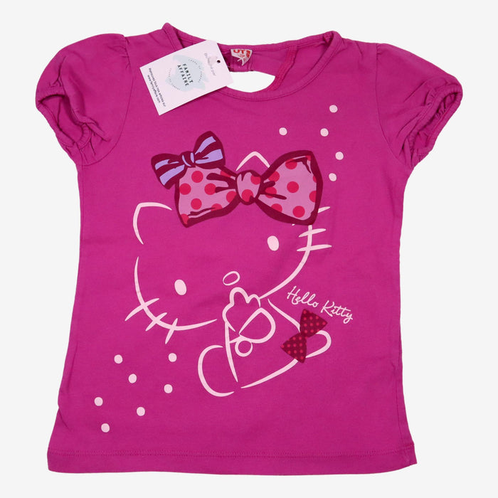 UNIQLO 5 ans t shirt violet hello kitty détail noeud arrière