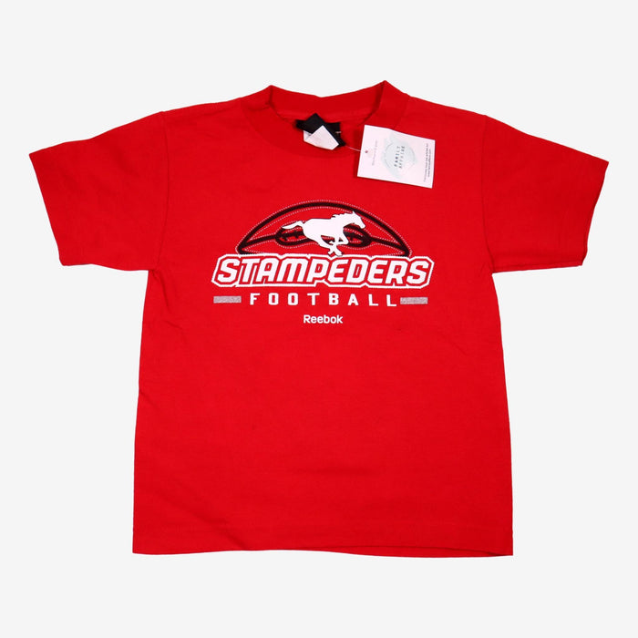 REEBOK 4 ans t shirt rouge football américain stampeders