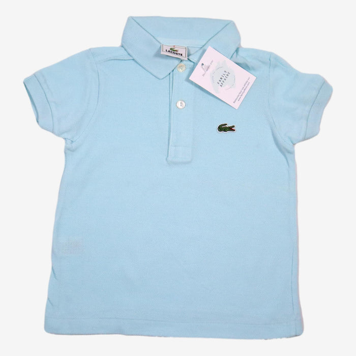 LACOSTE 2 ans polo bleu claire