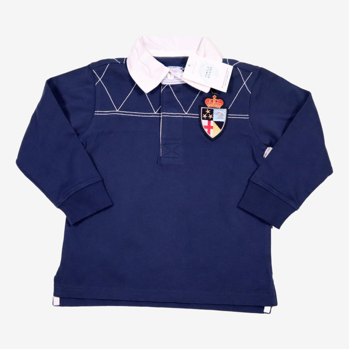 THOMAS BROWN 3 ans polo bleu col blanc