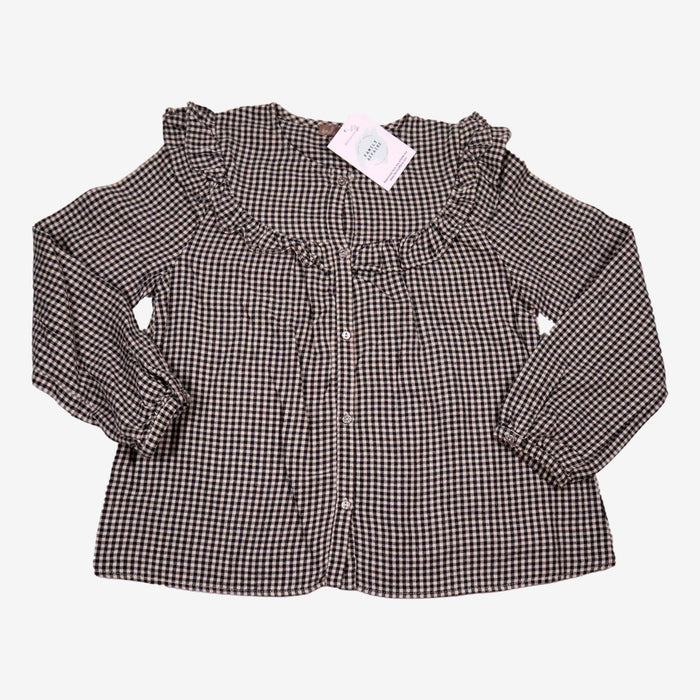 EMILE ET IDA 8 ans blouse carreau noir et blanc