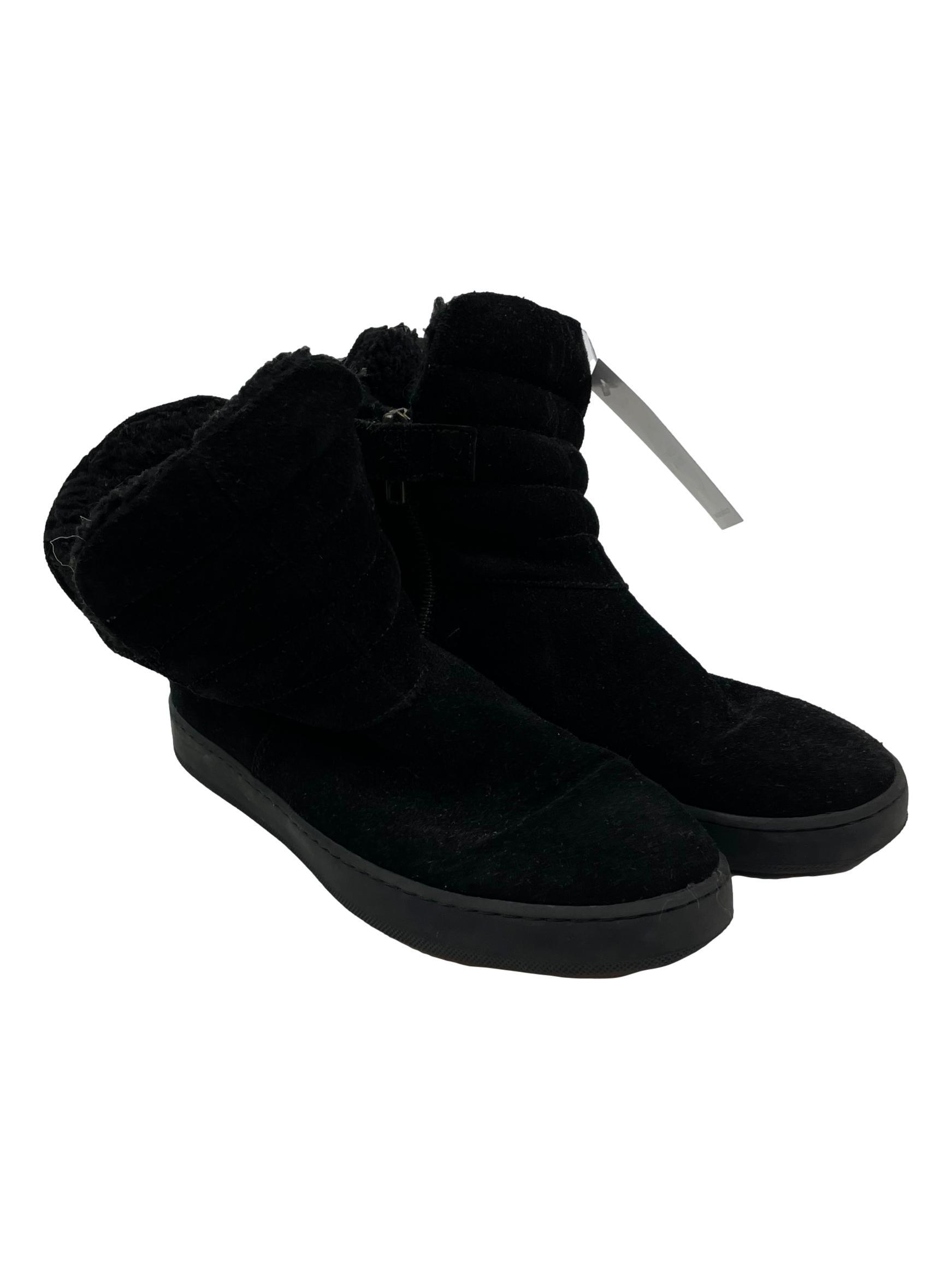 Bottines noires en daim P 36