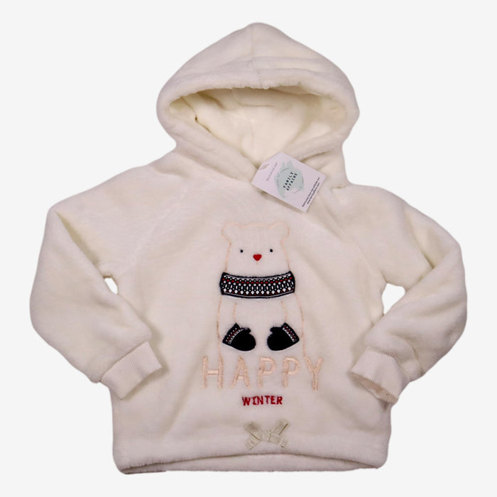 OKAIDI 4 ans sweat en polaire blanche