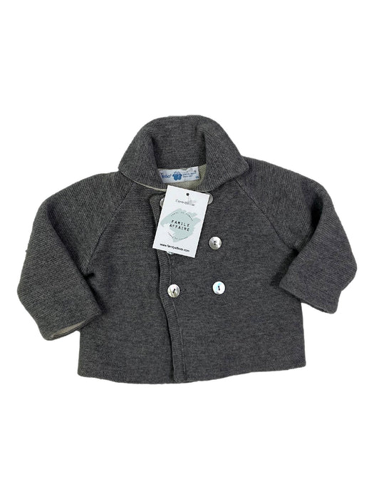 FRILO 1/3 mois gilet gris laine merinos