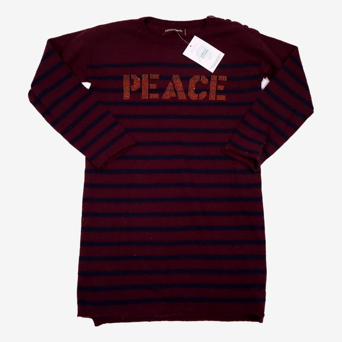 ZADIG & VOLTAIRE 8 ans pull "peace" pourpre de tyr