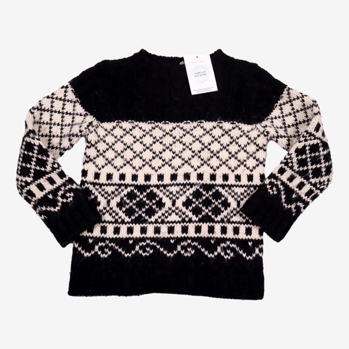 BONPOINT 6 ans pull noir et blanc