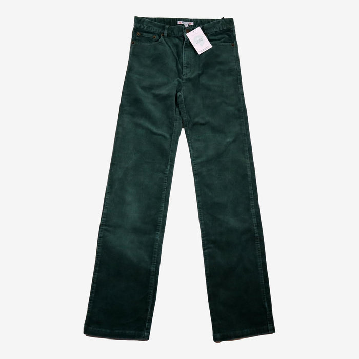 BONPOINT 12 ans pantalon vert pin en velours côtelé