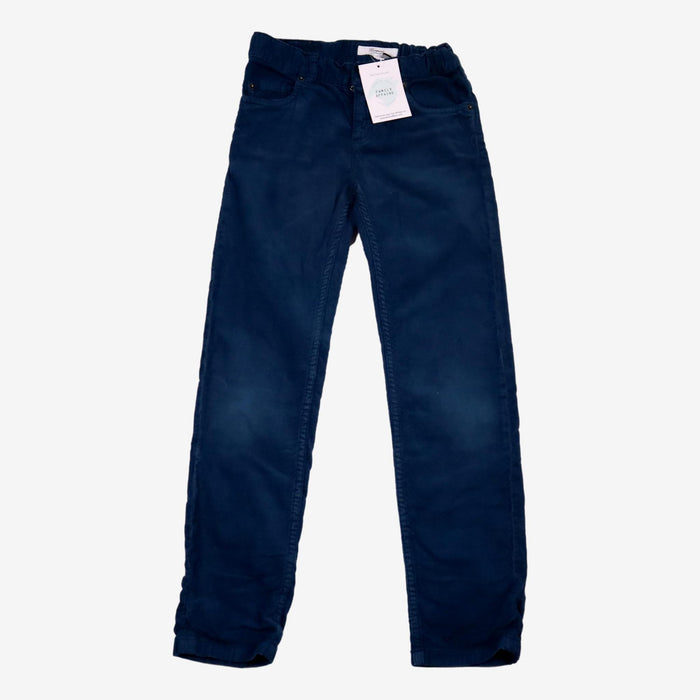 BONPOINT 8 ans pantalon bleu canard en velours côtelé