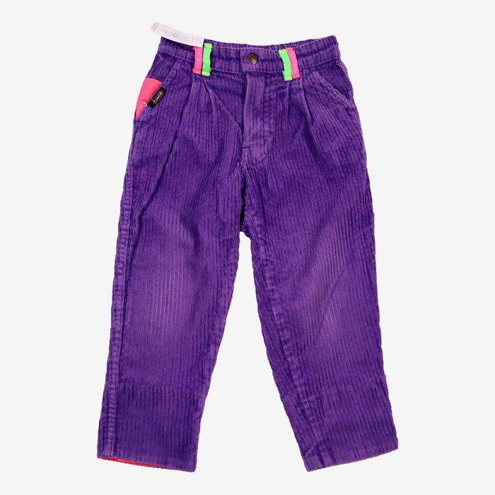 PALOMINO 3 ans pantalon violet en velours côtelé