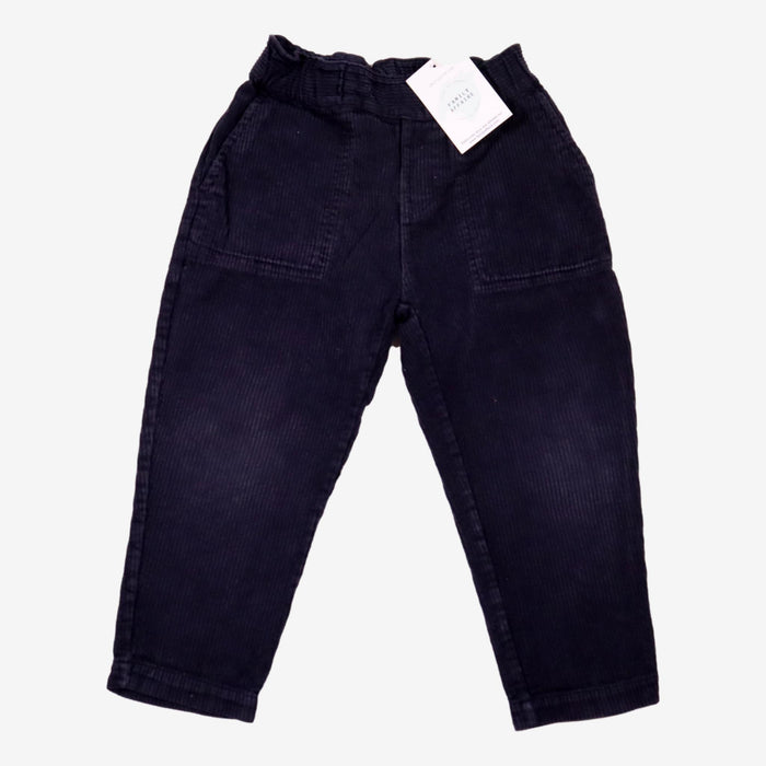 PETITE LUCETTE 3 ans pantalon bleu nuit en velours côtelé