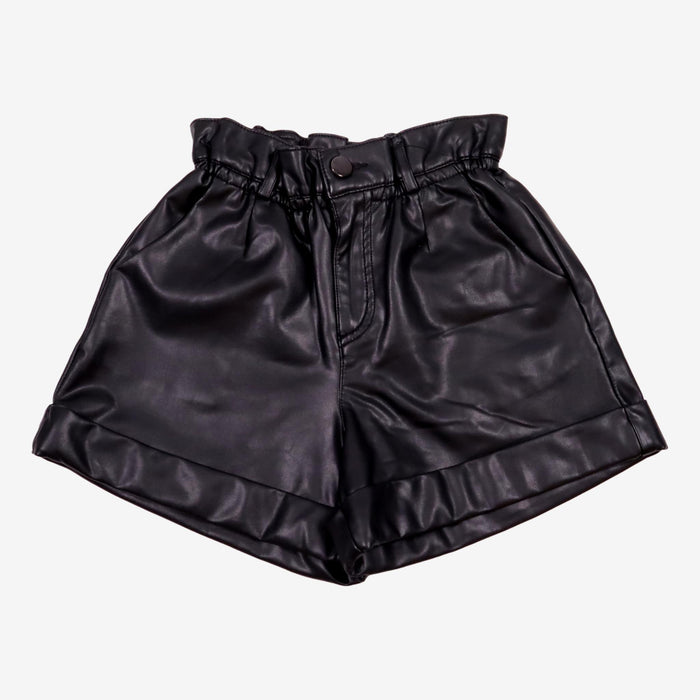 ZARA 8 ans short en cuir noir