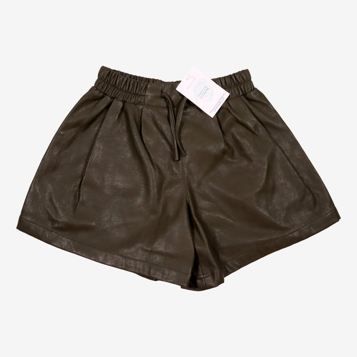 ZARA 8 ans short en cuir kaki