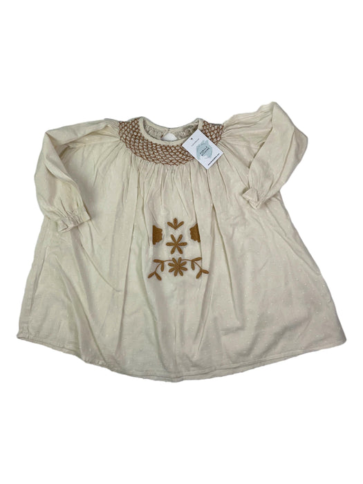 APOLINA 3/5 ans blouse coton plumetis et smocks