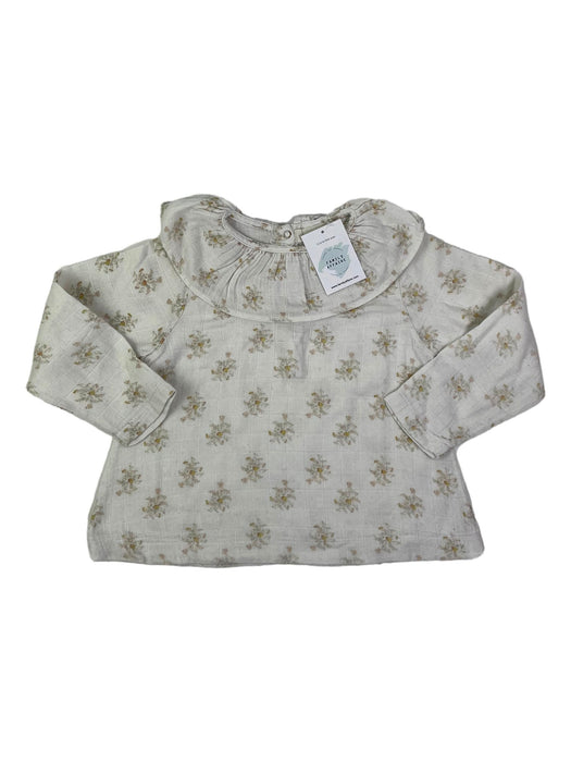 LEBOME 6 ans blouse grand col motif fleurs